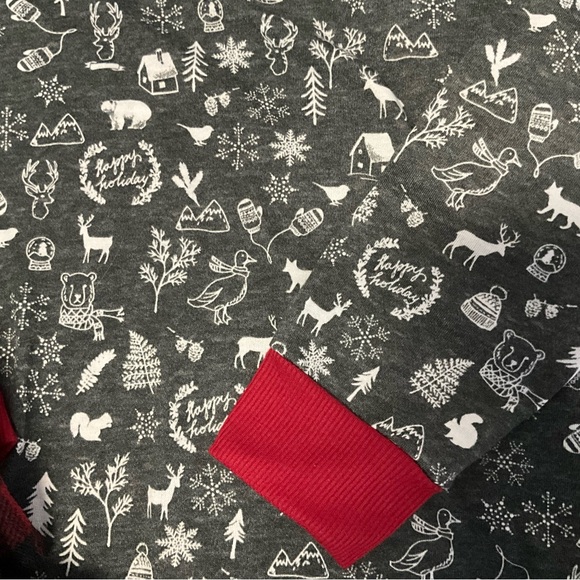 BUNDLE 3 Pc Set Boys Sz 10-12 Christmas PJs Set Robe Bundle - Picture 3 of 9